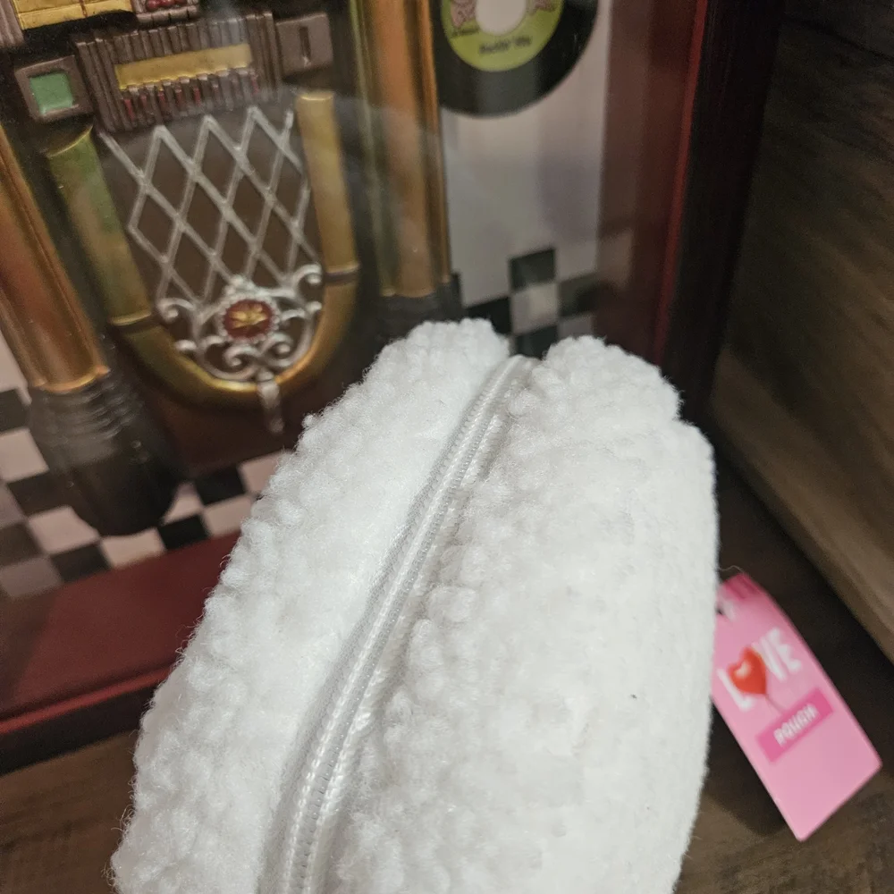 Heart Design White Pouch NWT